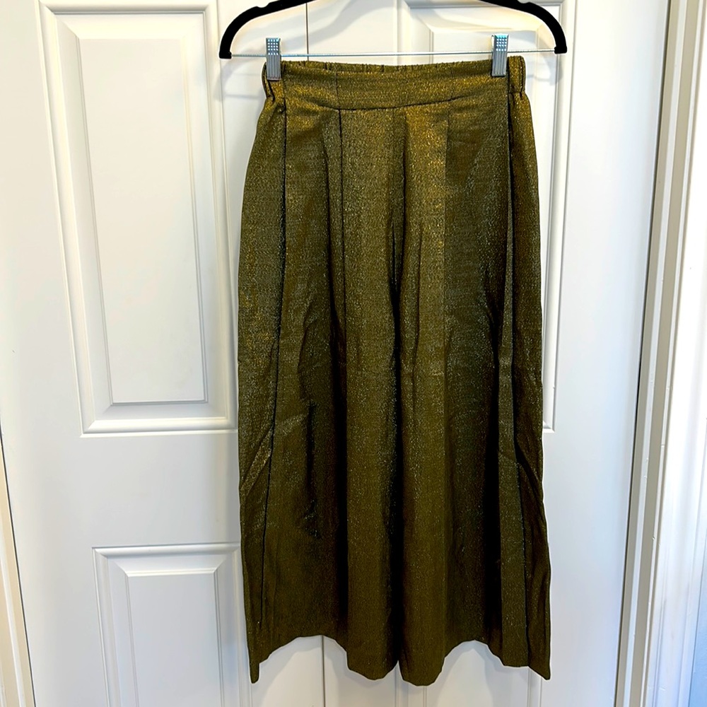 Zara Basic Collection metallic culottes